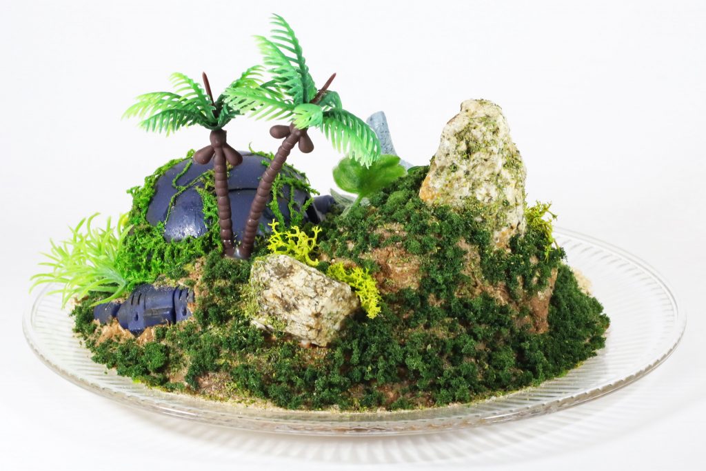 あ、100円ショップしばりといいつつ、石はそのへんで拾ってきました。