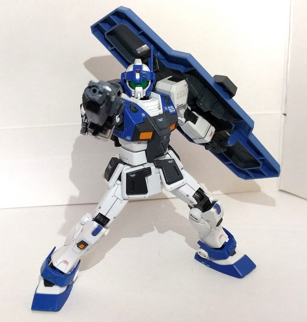 以上、ジム·ガードカスタムでした
デザインがMSV-R版と異なる事が少し残念な所ではありますが、それでもカッコいい見た目は変わりなく、改造してMSV-R版にするのも良し、そのまま組み立てるのも良しなキットだと思いました