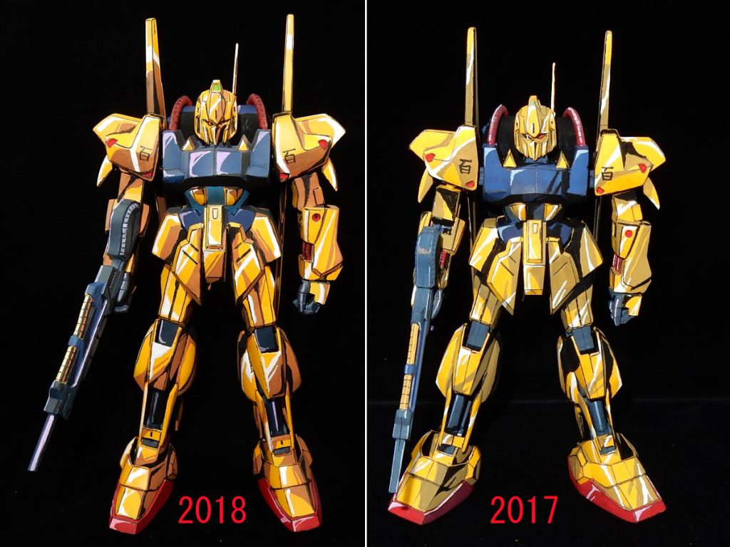 去年旧キット無改造コンペで作ったやつが右