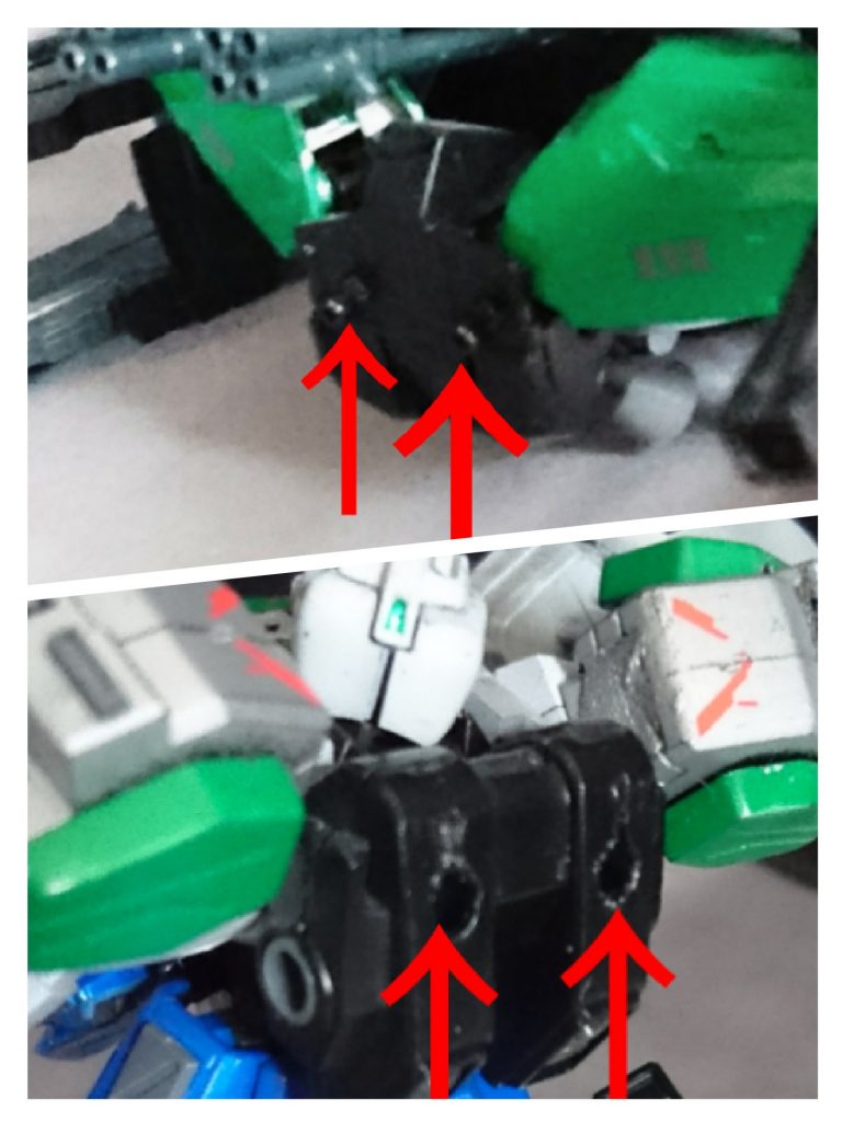 バックパックは穴を2ヵ所に開けて、いつでも取り付け、取り外しが可能に!