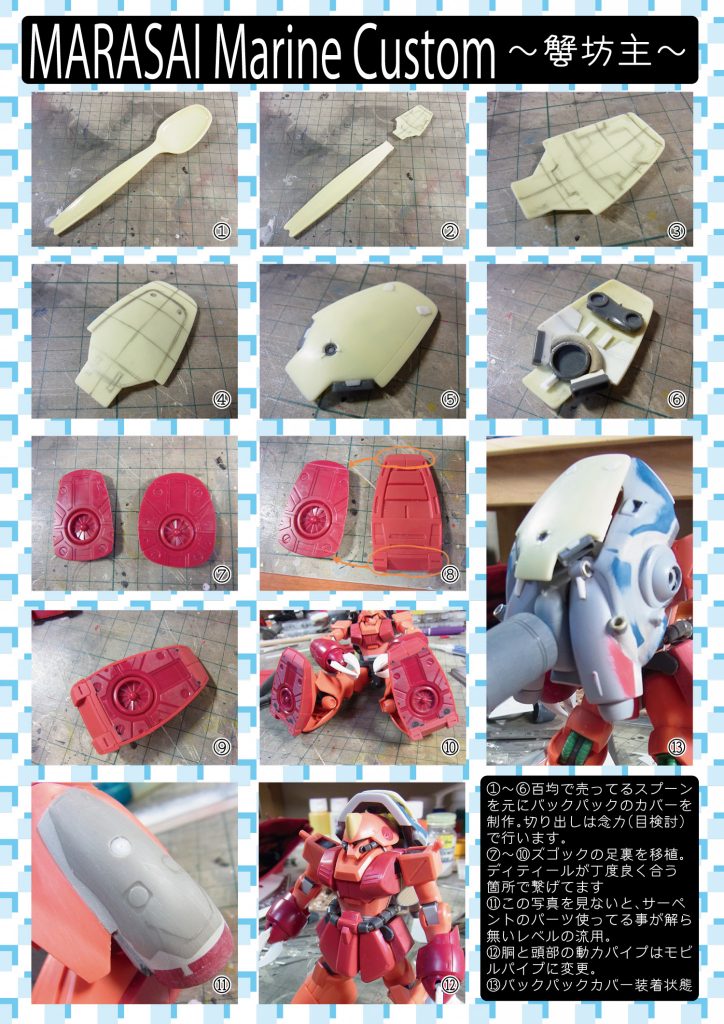 水陸両用高機動型マラサイ【蟹坊主】–3枚目/制作者：がっかりうどんぬ