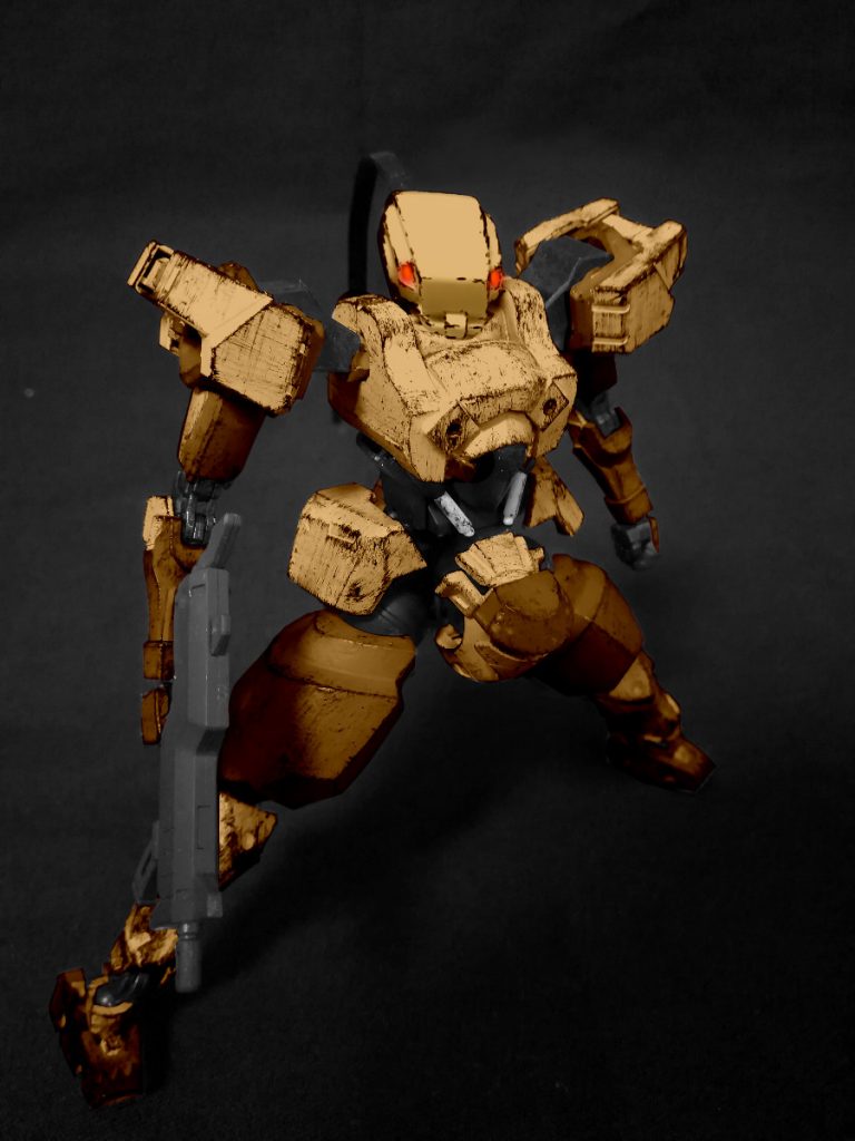 ## STH-99 リーヴェニ
P.D.330年にSTH-98Yの正式量産機としてロールアウトした機体。
外見上の変化としては他のMik社製MSと同様に頭部モジュールの装甲化が行われている程度である。
しかしこの時になると既にテイワズ製のSTH-16獅電が普及しており、価格や性能で劣っていた本機は少数が生産された。
以降Mik社はMS開発から手を引いている。
リーヴェニは露語で暴風の意である。