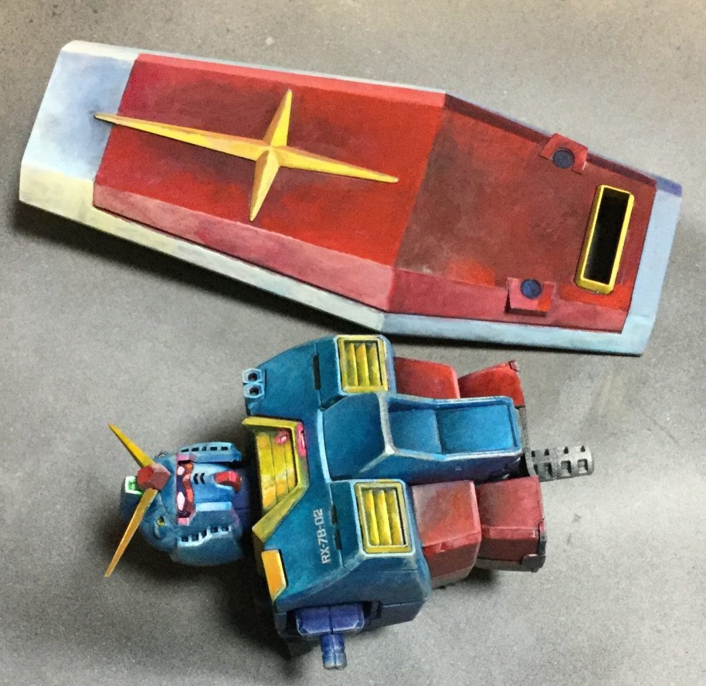 上半身とシールドが出来てきたところ