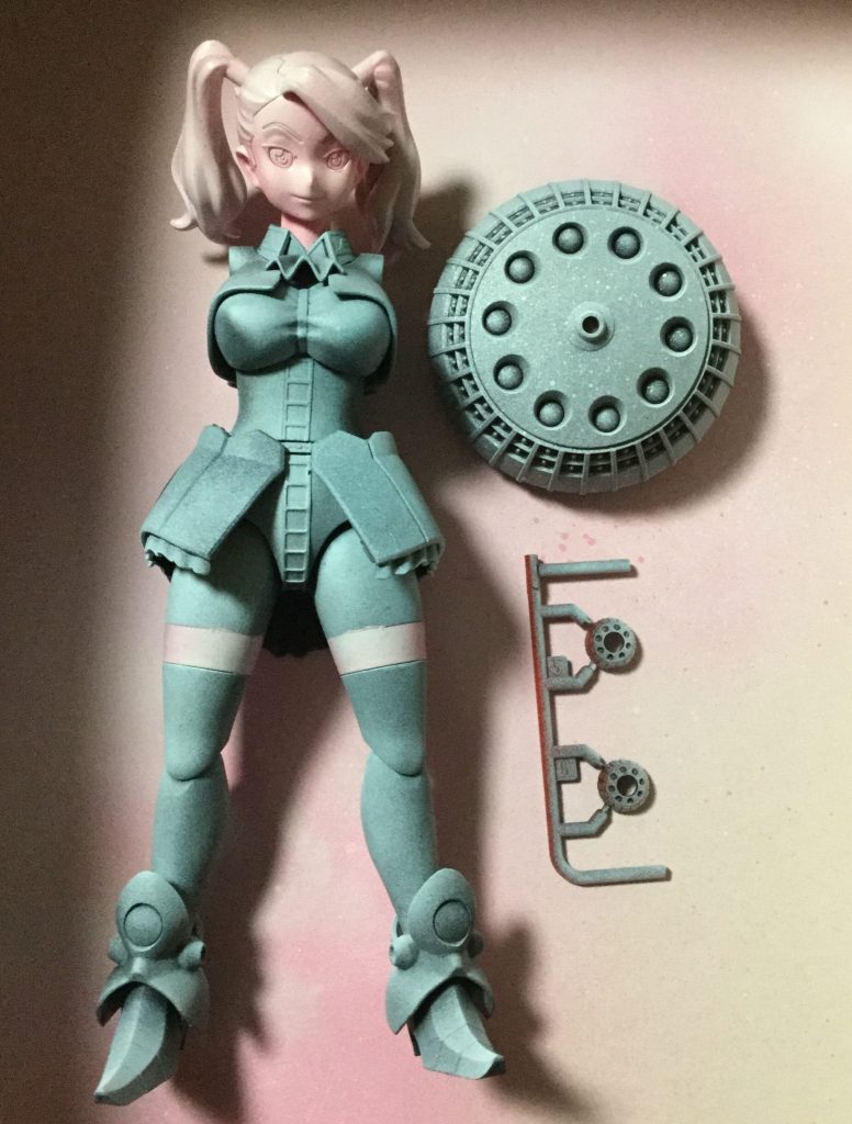 組み立てながら下地塗装