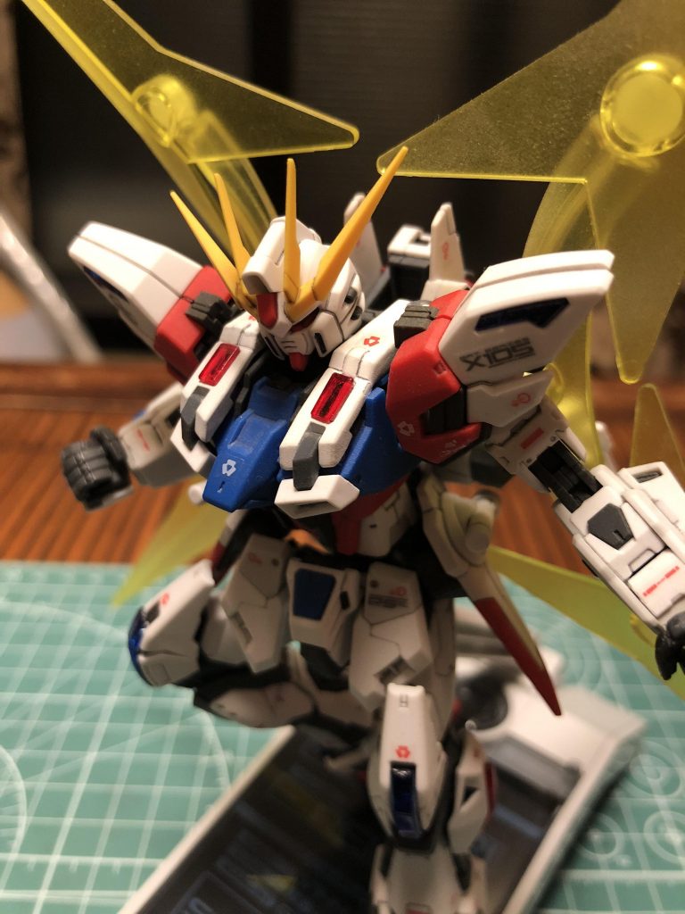 肩から胸にかけてパーツ延長。