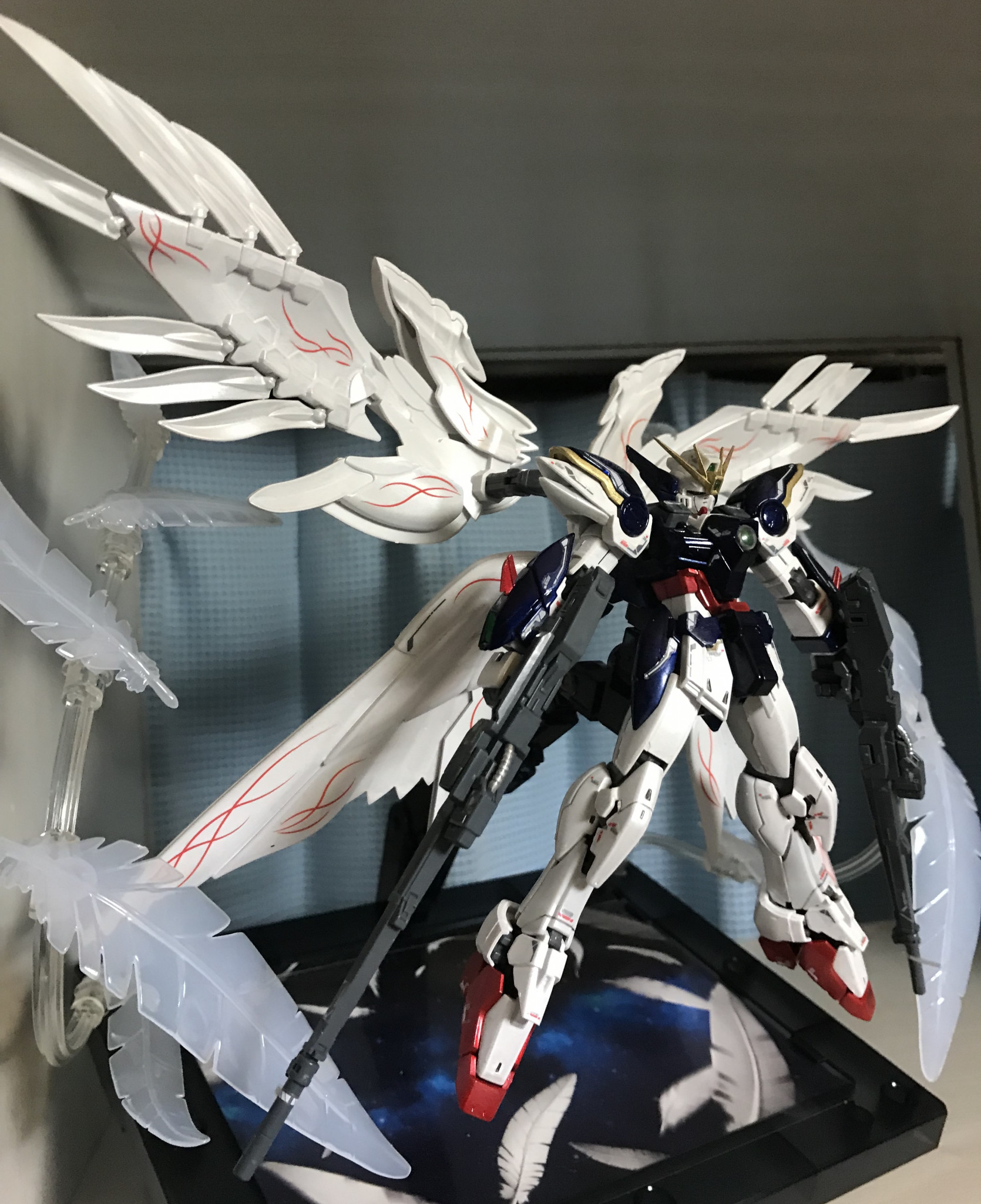 RG ウイングガンダムゼロ EW パール&メタリック塗装+拡張