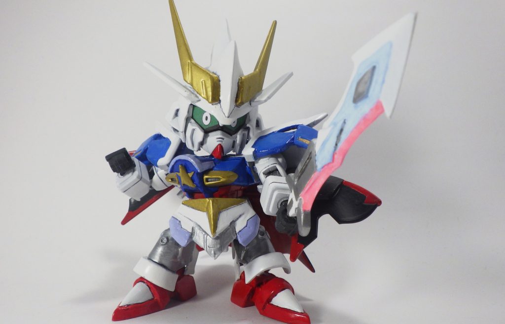 ベースキットはBB戦士インパルスガンダム・・・ではなくLGBB2代目頑駄無大将軍です。
そこにインパルスガンダムやジャンクパーツの被せてインパルスらしくしています。見えますかね?( 一一)
以下恥ずかしい設定
---------------------------------------------------
大国の間にあった小国オーブの元騎士。
大国同士の戦争により国を無くし放浪の旅を続けている。
ガンダム族の中でも若く割と頭に血が上りやすいのが欠点。
---------------------------------------------------