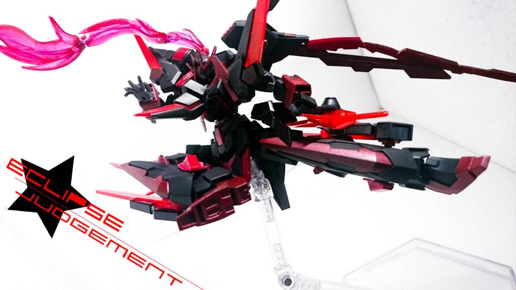 ・必殺技「エクリプスジャッジメント」満月の紋章を敵の下、太陽な紋章敵の上に展開し、触れた敵の行動を封じる。黒と赤が混じったオーラを発生させながら敵に突っ込み、通過した所から二つの紋章を黒く染め上げながらキックで敵を貫く。