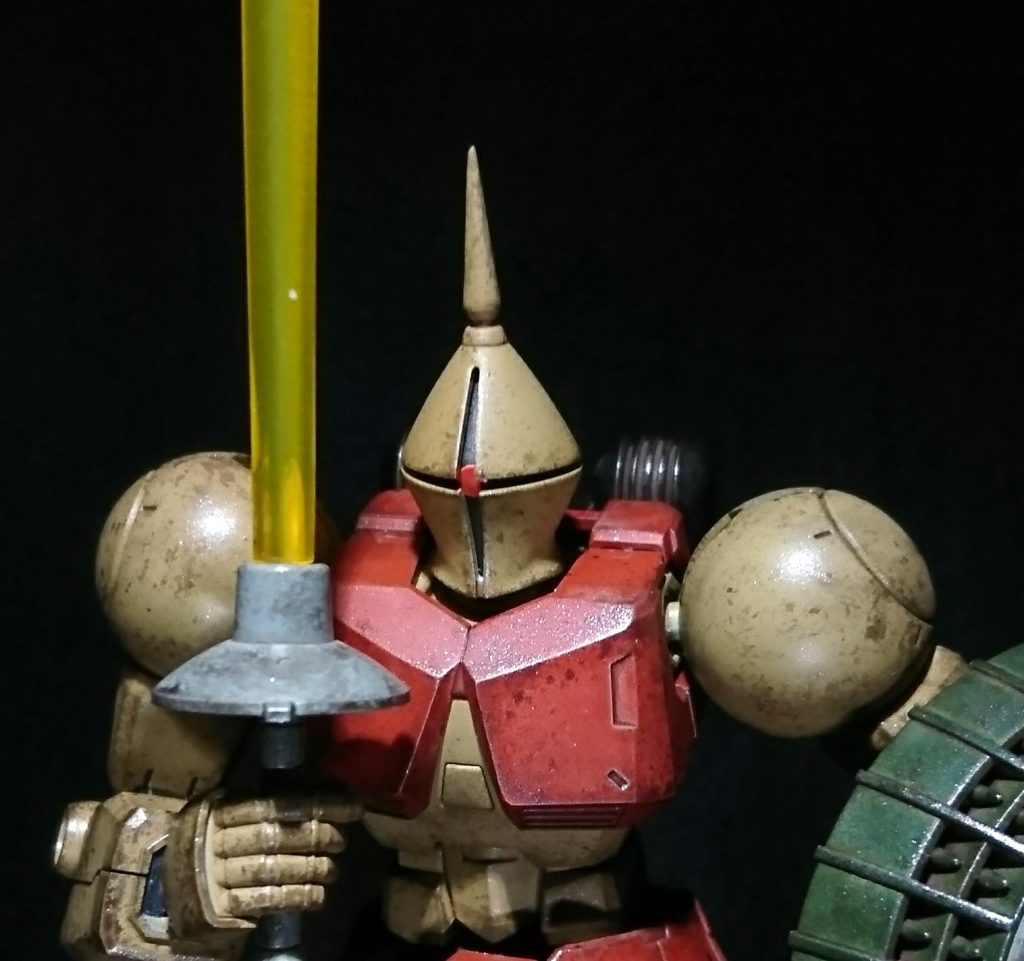 アップで。チッピングも初めてチャレンジしました。