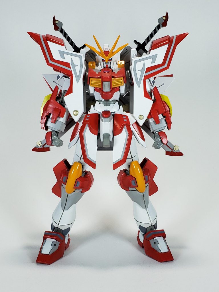 素の状態です。
この子は接近武器のみで戦う武闘派です。
殴る、蹴る、背中の刀だけという何とも男らしい機体!