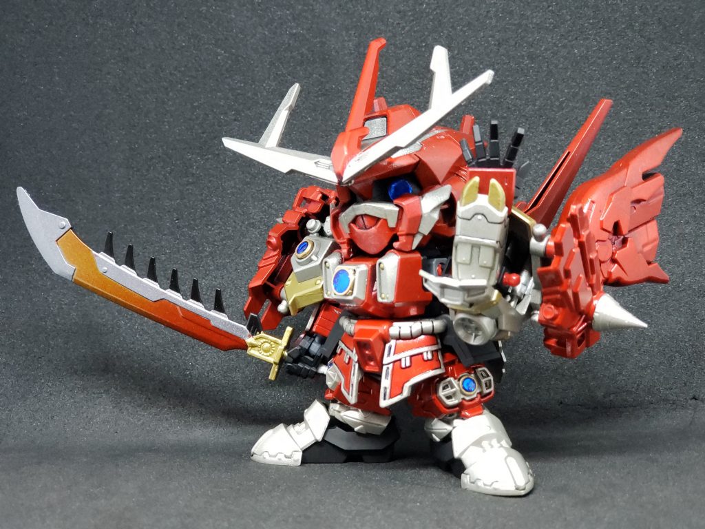 サムネ文字無し版。
このキットの為にビルドハンズ角を購入したのですがまさかのボール径が規格違いということで詰みかけたものの
なんかこう なんやかんやして使えるようにしました。平手カッコイーッ
戦国アストレイの肩鎧にはジオン系武者っぽくMSスパイクでトゲを付けてみました。