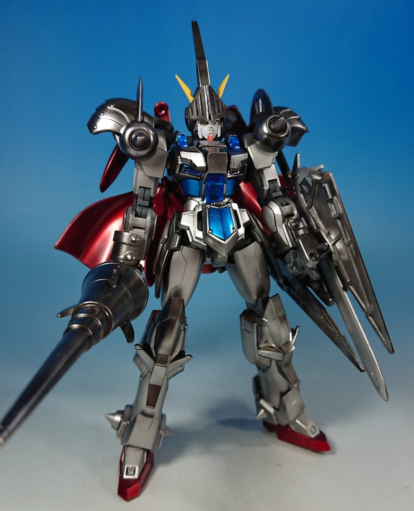 電磁ランスは持ち手をアームアームズのアックスの持ち手を移植して延長しました。(この角度では見えないですね…)