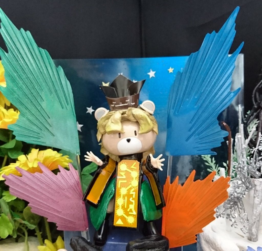 そして回りにある4色のエフェクトはOガンダムのエフェクトを四等分にして缶スプレーで塗りました