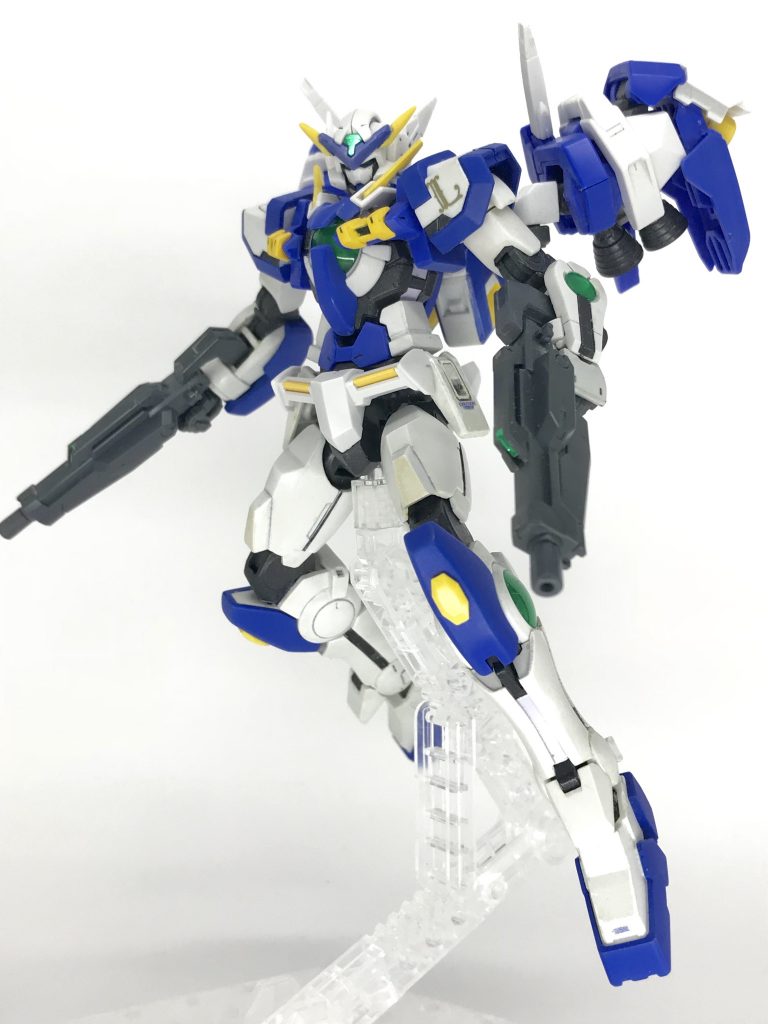 ## 高機動型装備
アヴァランチユニットを流用したスラスターポッドを装備し、機動力をさらに強化した姿です。
 腰や腕のハードポイントはまだ空いているので、さらに装備を追加できます。
 個人的に一番お気に入りの形態です(笑)