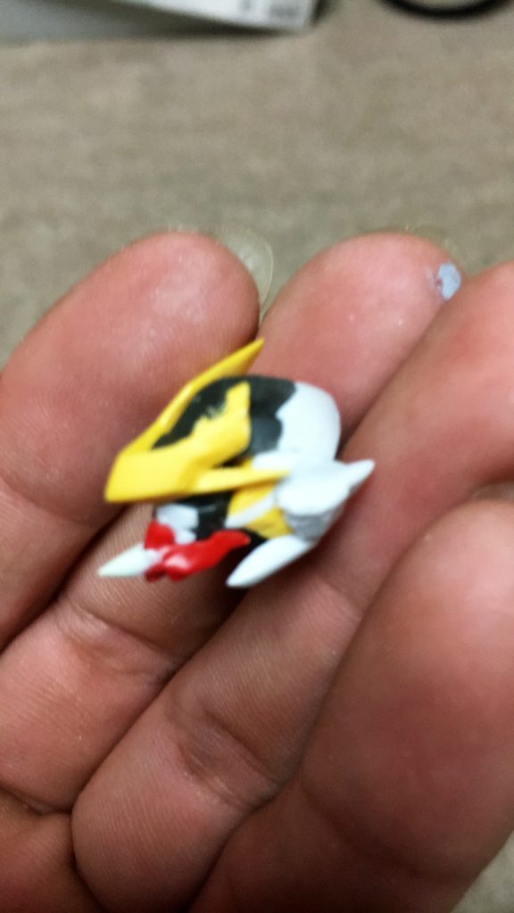 頭部ダメージ加工と顎延長