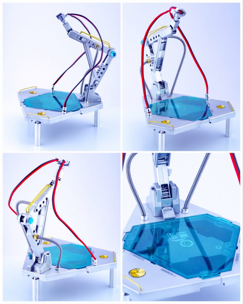 台座はダイバーベースを使用し、高さが欲しかったので足をつけました、カラーリングは本体と対照的に明るめの金属色を使用してます