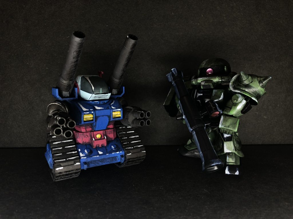 ガンタンクと仕上げ方法が違うのもあって、結構雰囲気ちがっちゃいましたw