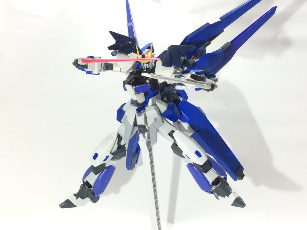 バックパック装備:ガンダムベルギア[アペルティオ]
追加武装
追加大型スラスター×4
腰部ビームガン兼ビームサーベル×2
大型ソード×2
ドラグーン×4