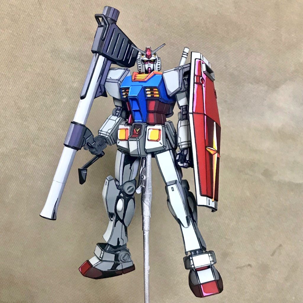 HGUC RX-78-2 ガンダム イラスト風塗装 〜めぐりあい宇宙〜–4枚目/制作者：ソネ