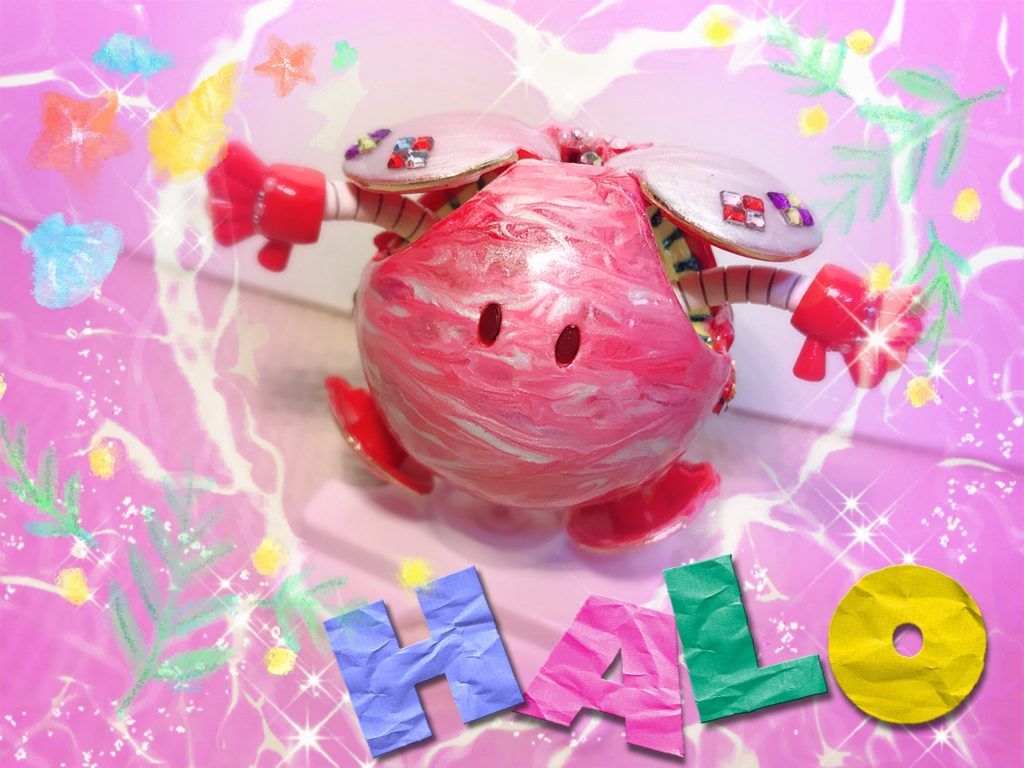 ハロのお顔がシンプルなので模様を付けても可愛い❤︎