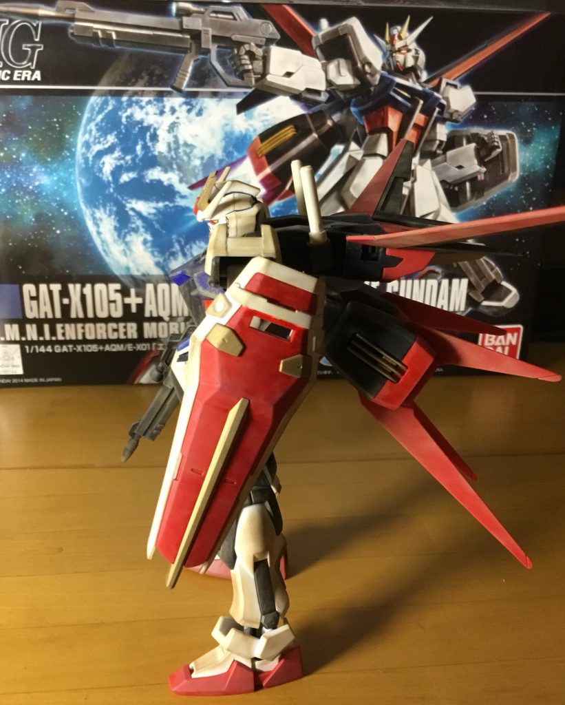 横から
黄色の部分はゴールドで塗装しました!