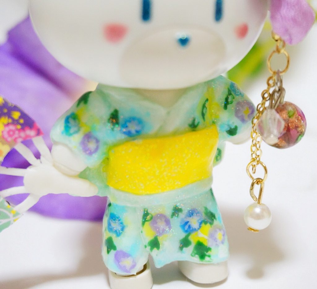 今回浴衣の柄は手書きです。
アサガオなんですけど、見えるかな…₍₍ ( ‾᷄꒫‾᷅ ) ₎₎