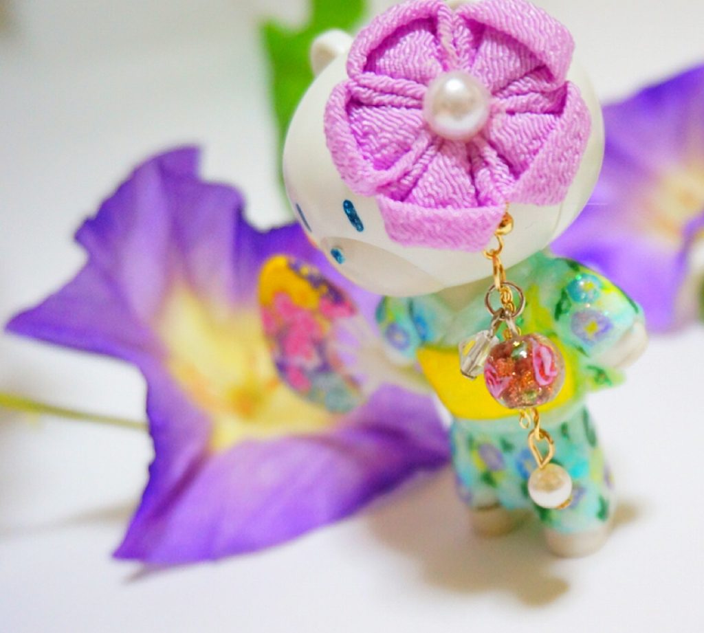 飾りはやっぱり大きい方が可愛いかなぁと思って❤︎*.(๓´͈꒳`͈๓).*❤︎
(これで重心が傾きまくってるのはナイショ)