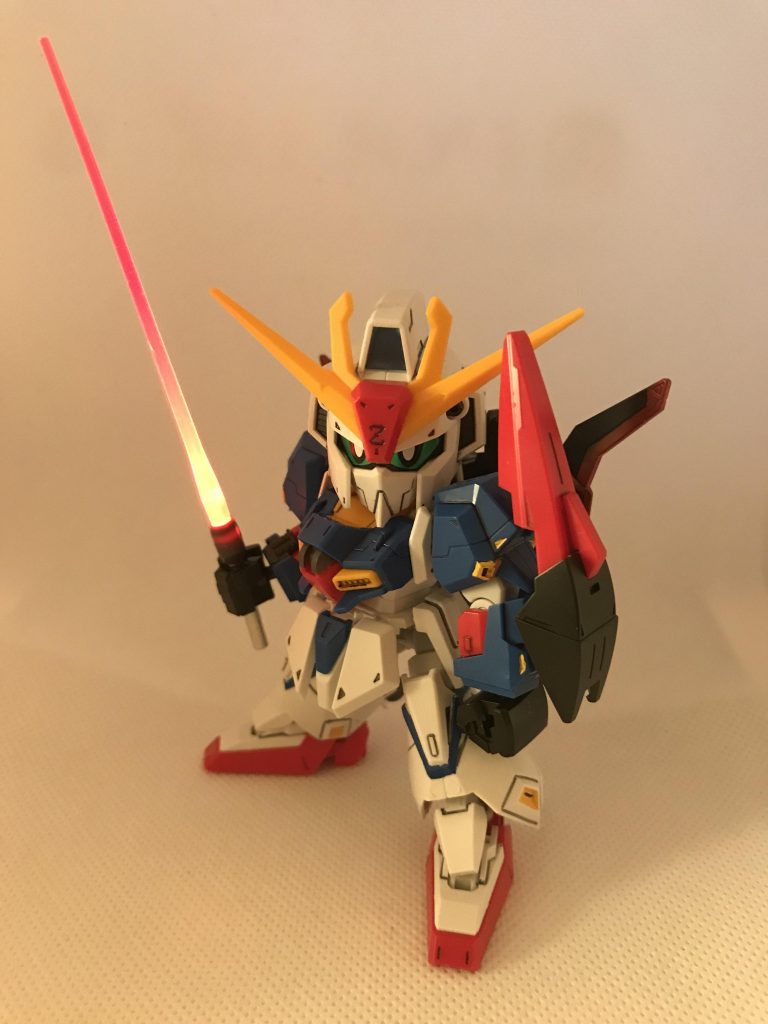 LEDミライトが手に入ったので沢山余ってるユニコーンガンダムのビームサーベルを加工して持たせてみました（＾ω＾）