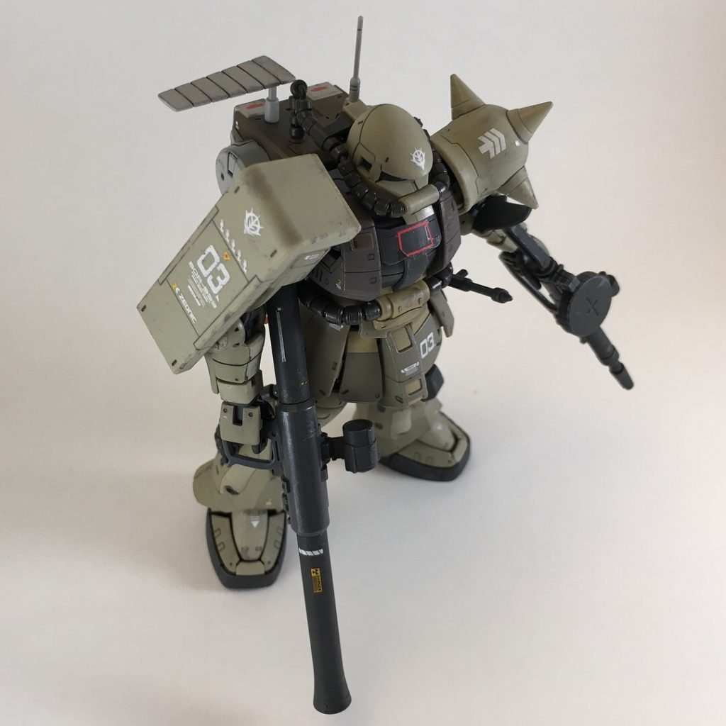 作り方はいつもの簡単仕上げです。ランナーのまま墨入れ、デカール貼り、つや消しした上で組み立て。最後、焼鉄色のドライブラシで簡単汚しでふぃにっしゅですぅ。