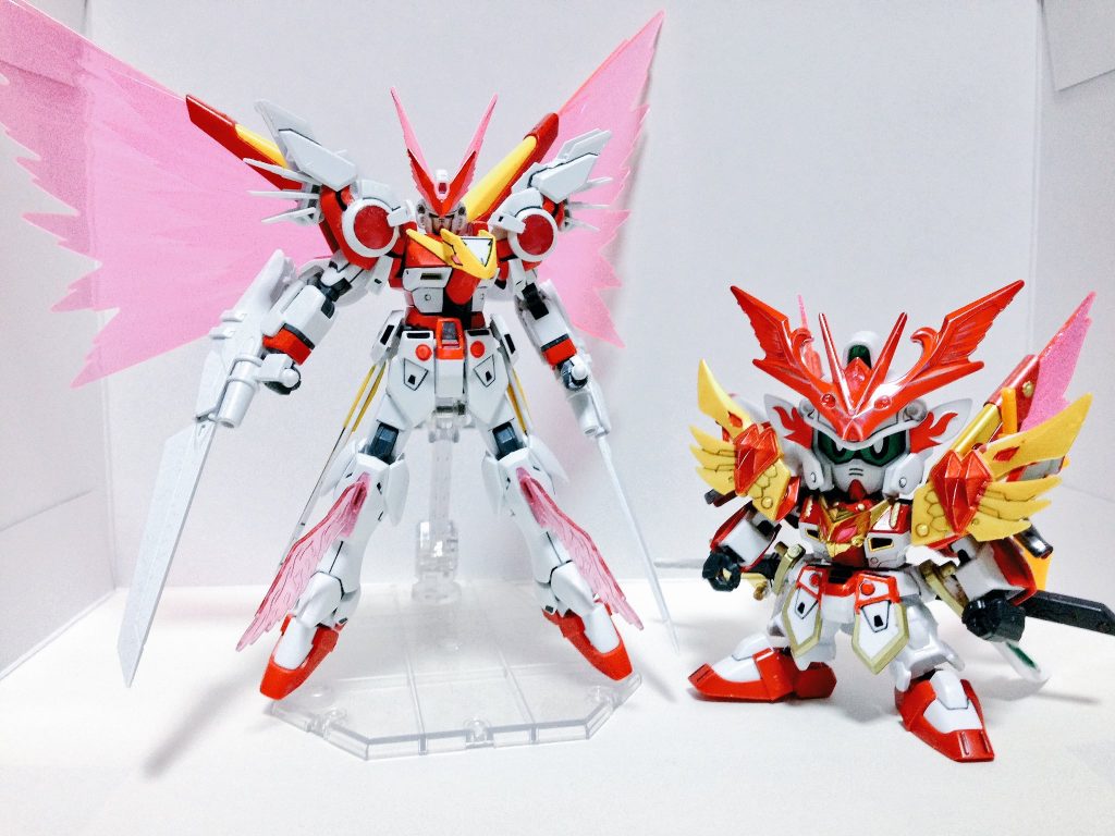 原型機となったV2ガンダムグロリアスと。やはり自分のオリジナル機を武者化出来るっていいですね。