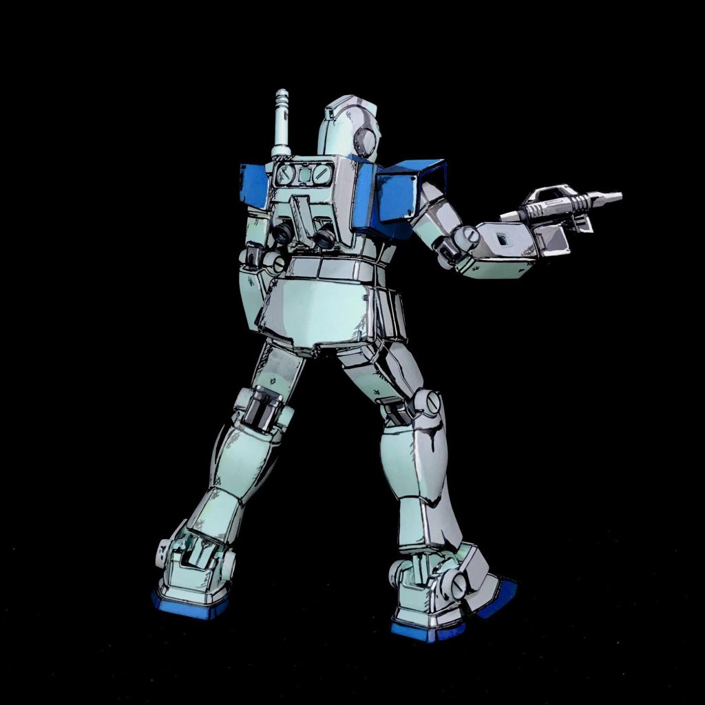 HGUCジム カラーバリエーション イラスト風塗装–4枚目/制作者：ソネ