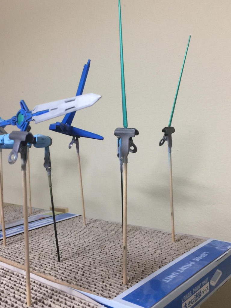 つや消しトップコートを吹いた製作工程です。