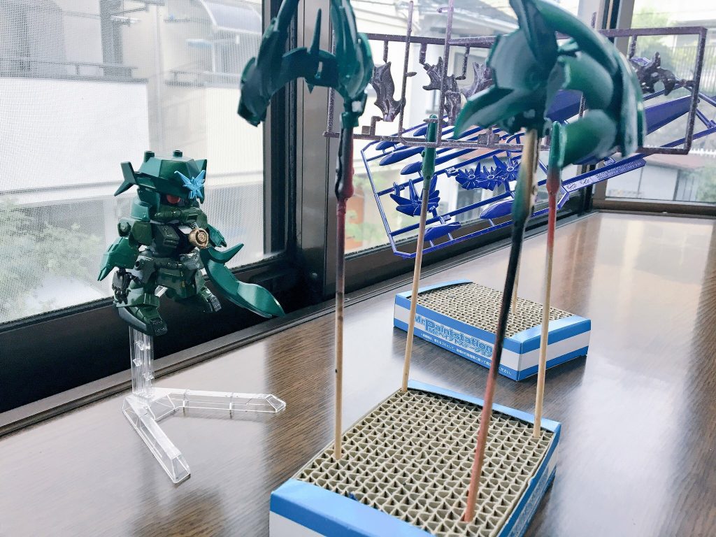 最後に、クリア→光沢でトップコートしました