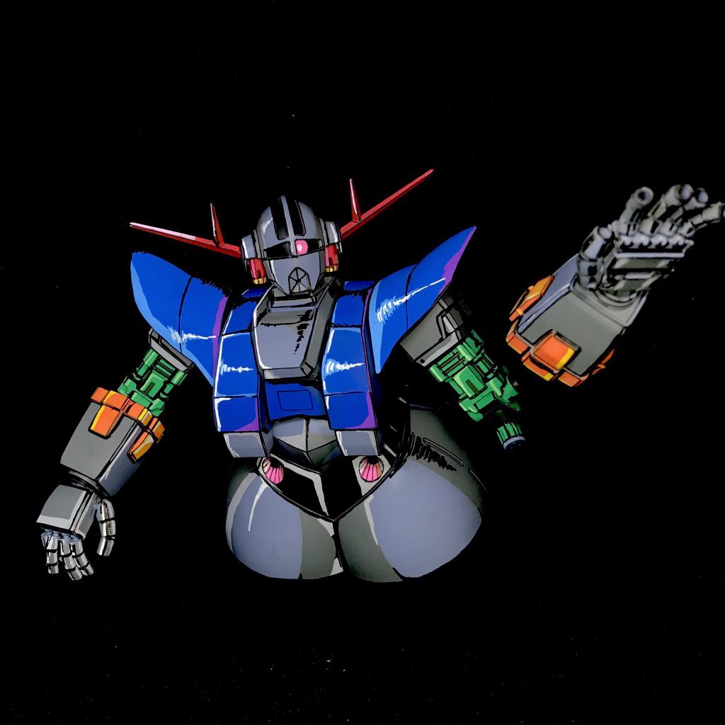 HGUC ジオング イラスト風塗装 〜めぐりあい宇宙〜–3枚目/制作者：ソネ