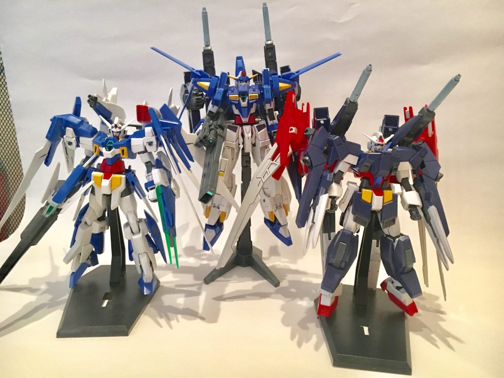 三体揃い踏みです。FXはアイデアが思いつき次第改造してみたいですが、他にも作りたいものがあるので気長にお待ち下さい(*_*)