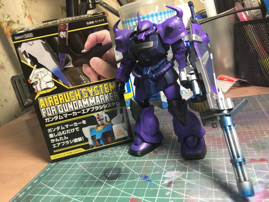 グフ・カスタムをガンダムマーカーエアブラシシステムを使って塗装してみました!