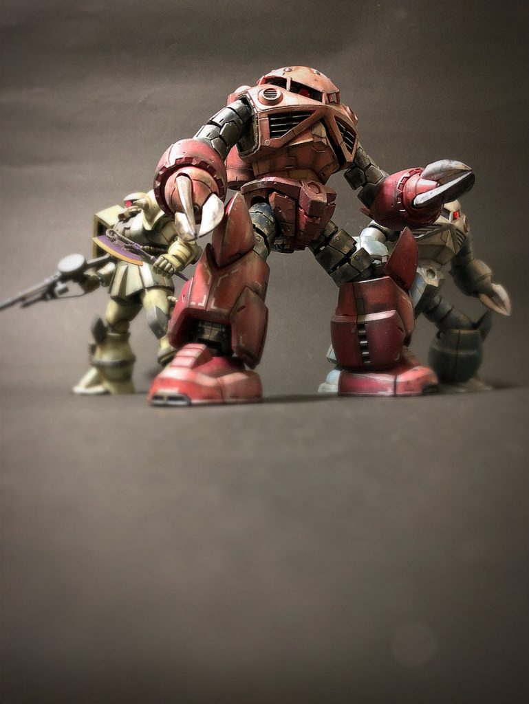 水泳部がズゴックしかないので、ザクおまけで小隊に^ ^