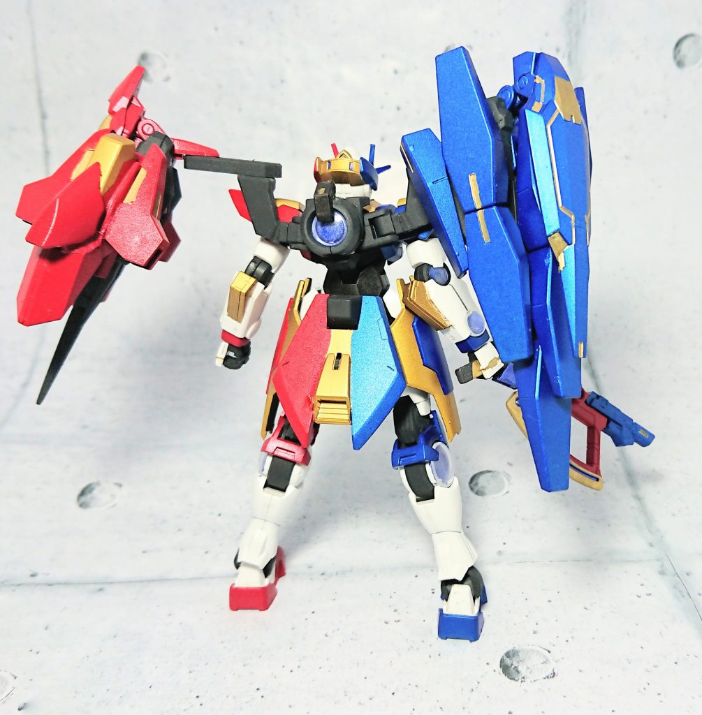 背面ですが背中のGNドライブは金色にすべきでしたね…