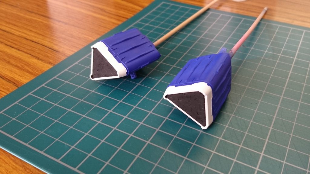 ミサイルポッドの塗り分けも大変でした笑