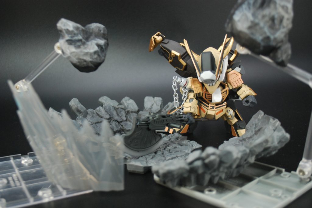 武装その1『グシオンアックス』
キャプテン・グシオンが使う大斧。
デカい、重い、強い!の三拍子揃えた主力武器。