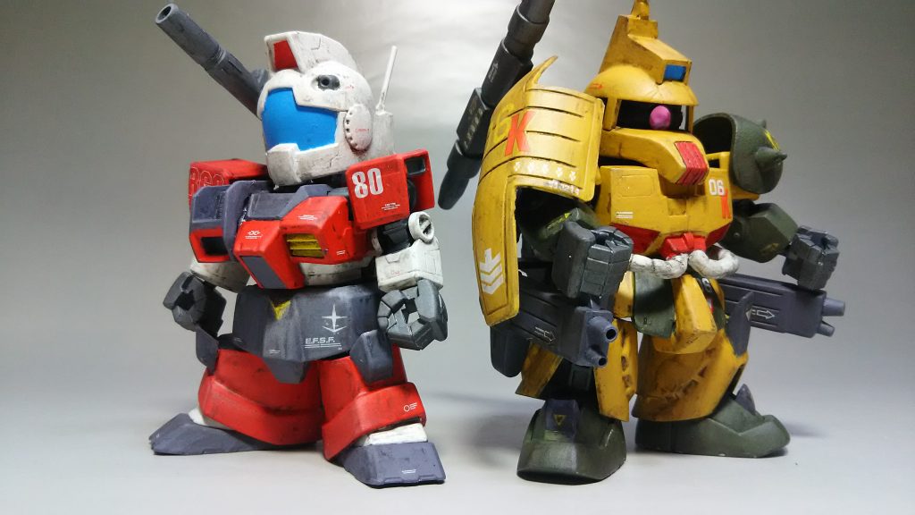 前回投稿のザクキャノンと2ショット