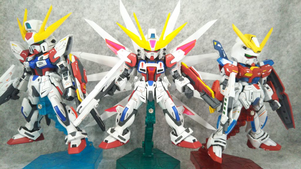 過去作のビルドストライクとスターバーニングとのスリーショット