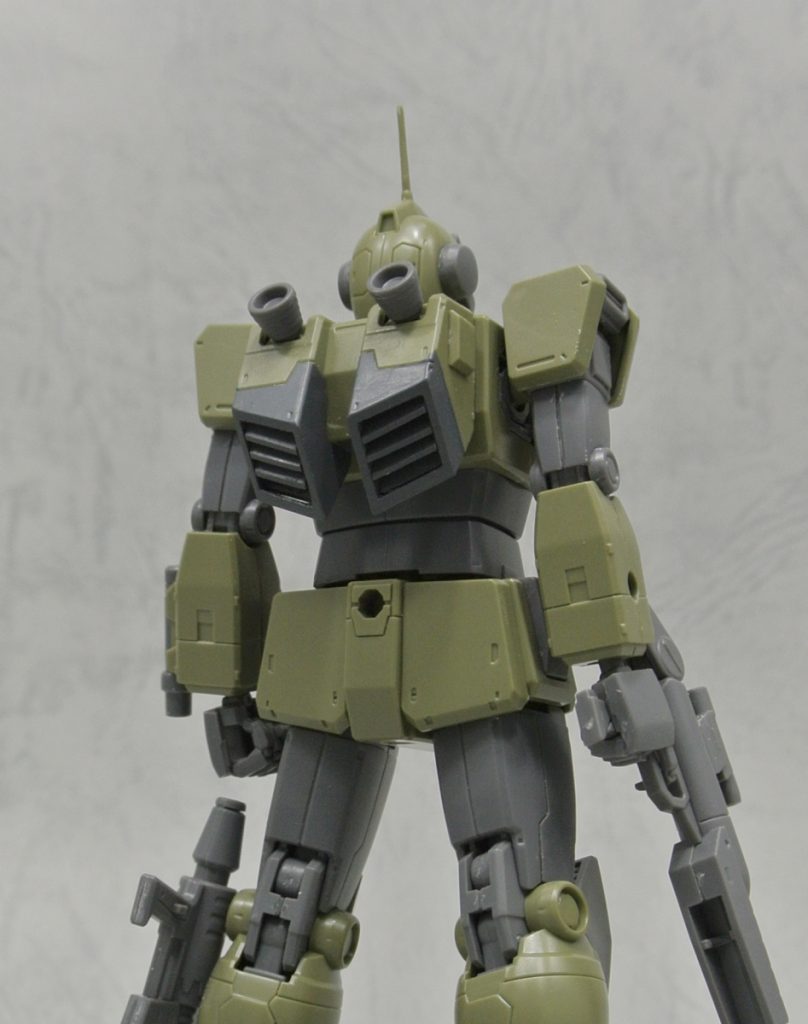 バックパックのあのシモダ小隊風な所をまるっと切り取りフィンにしただけです。それ以外はパチ組スミ入れすらしてません。たまにはこういうのもいいよね