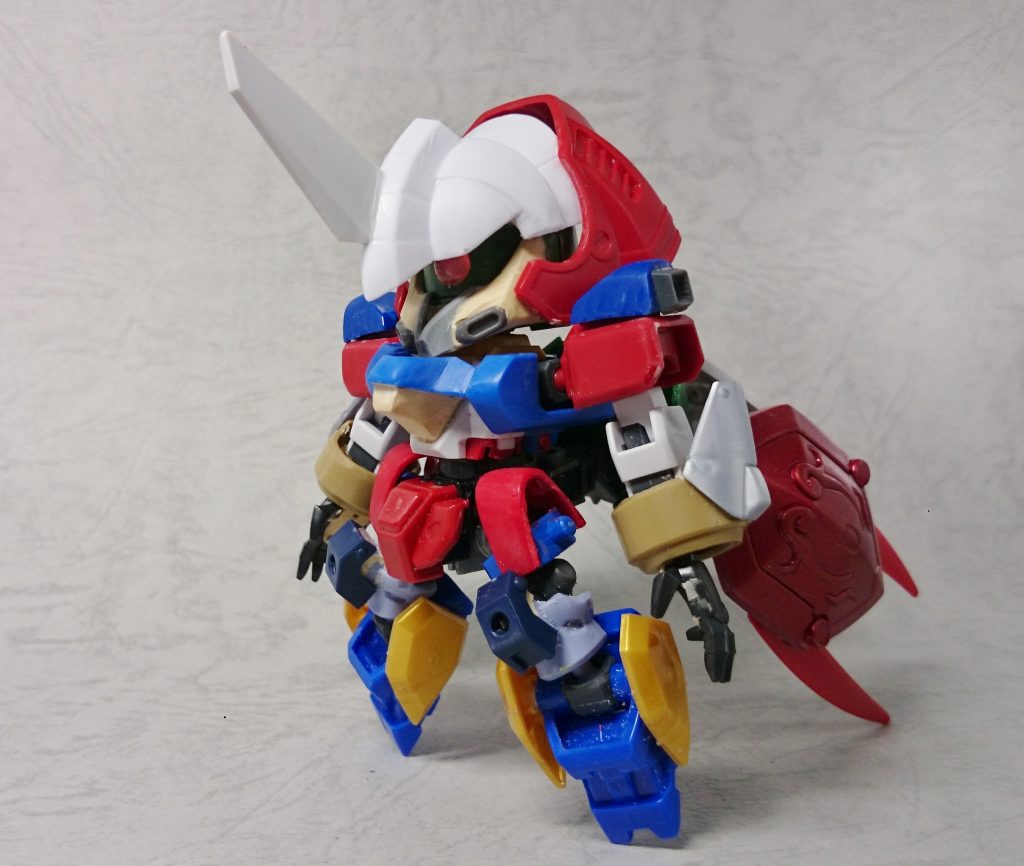 ミキシング途中経過。兜は轟炎王で、はまったときに嬉しかったです。
脚ピンはGルシファー製作の責務ですよね!笑