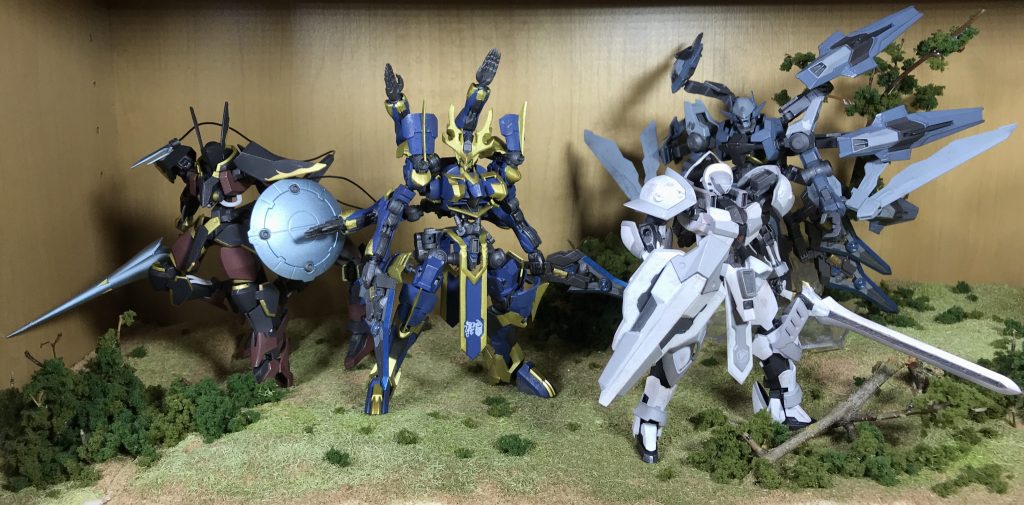 最後は作ったナイツマ×ガンプラ作品の集合で!