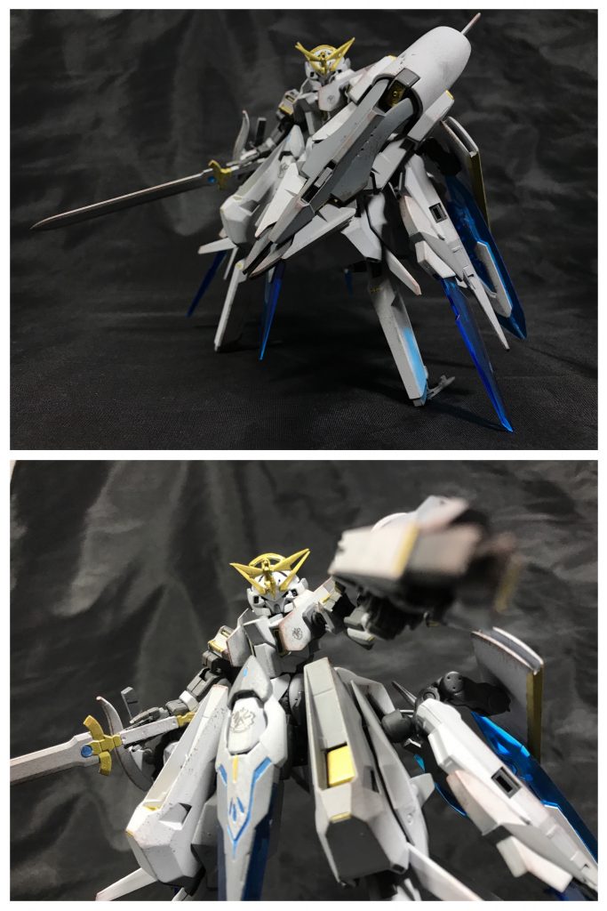 ## [カーヴァス]
フレッシル・アウスラのコアユニットにフレッシル型古操兵の専用装備として記録が残されていたあった大盾を復元した装備。
風の上級魔石が内蔵されており、盾の内側に設けられた砲口から風法撃を放つことも可能。

もともと大盾と剣を用いた戦闘を得意としていたルントにとって、アウスラ・コールブランドと併用しての近接戦闘が最も得意とする戦闘スタイルである。