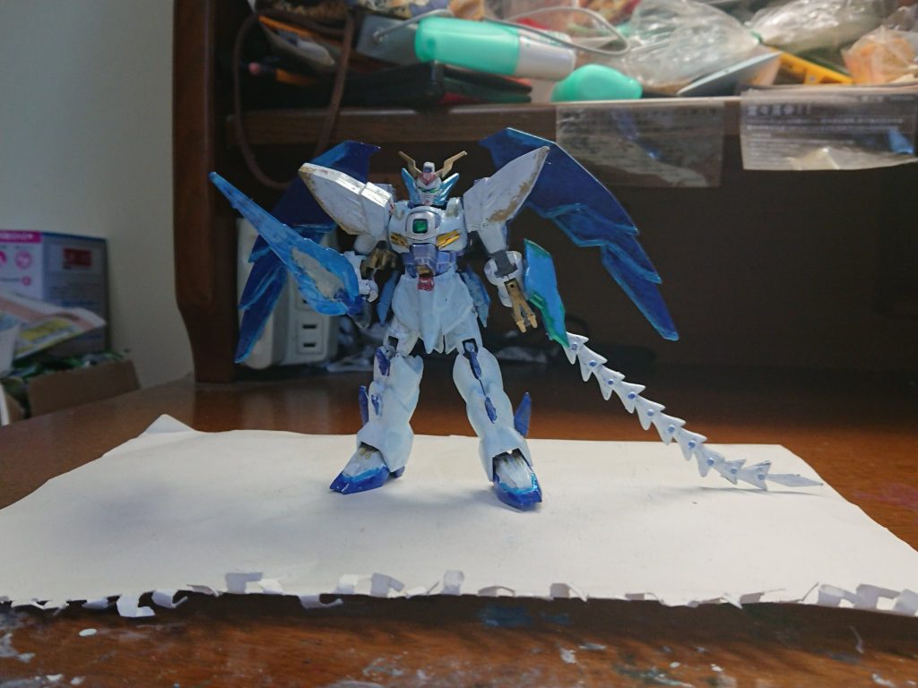 ビームサベールの色を真ん中を銀 周りに水色にしてみました！