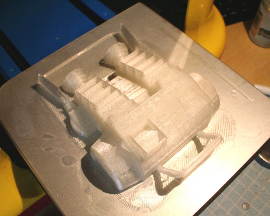 バックパックのプリント直後の様子