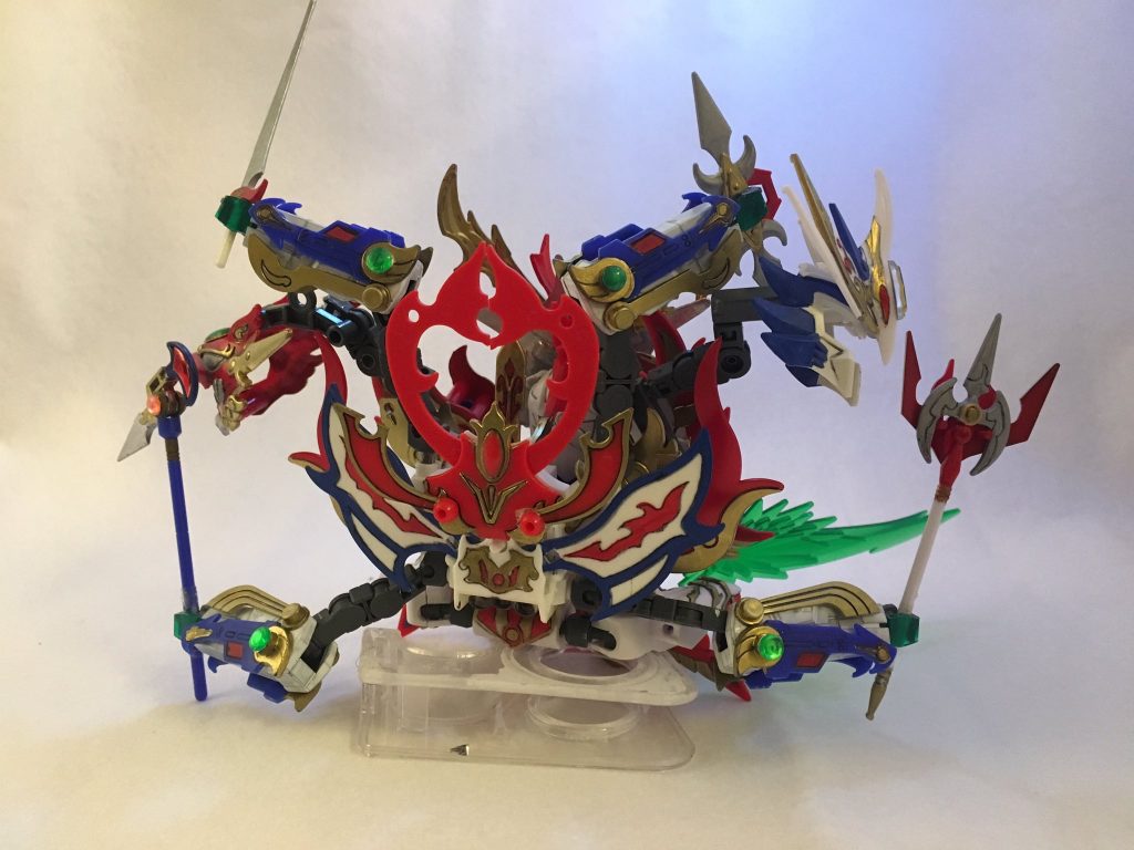 鬼舞虎同様、バックパックが孟獲、阿修羅王、阿修羅の三段重ねでかなり重いので台座を設けています。