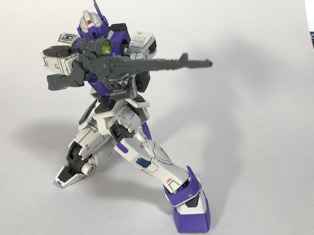 HG7ジム・7ガードカスタムでした。
デカいシールドに目が行きがちですが
このように豊富な可動があるのでジムスナイパーベースの
カスタム機体を作るときのベースキットとしても使えそうですね